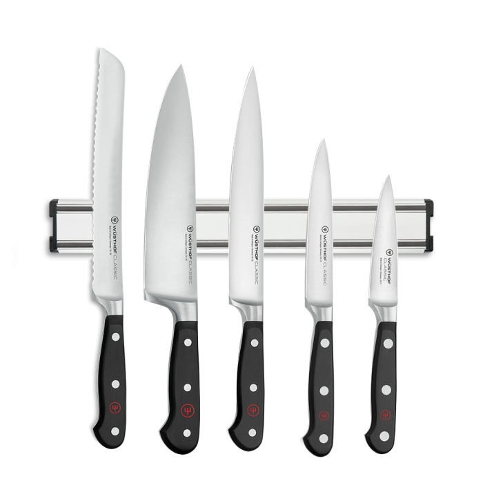 Magnetic shop knife rack