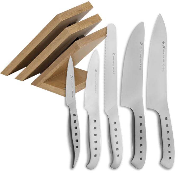 5 piece knife block sales set