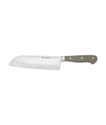Wusthof Classic Colour Santoku with Hollow Edge Knife 17cm Velvet Oyster (WT1061731317)