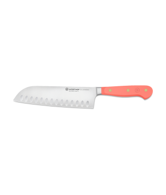 Wusthof Classic Colour Santoku with Hollow Edge Knife 17cm Coral Peach (WT1061731517)