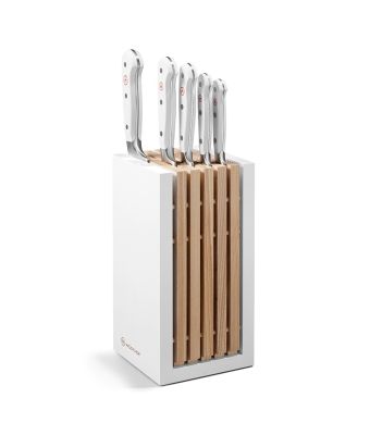 Wusthof Classic White 5pc Knife Block Set with Santoku Knife (WT1090270501)