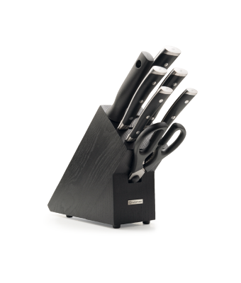 Wusthof Classic Ikon 7pc Knife Block Black Ash (WT1090370703)