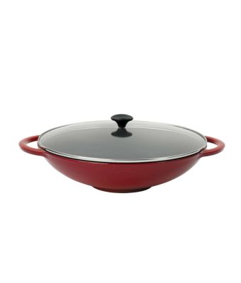 Chasseur Wok with Glass Lid Chilli Red (11803704)