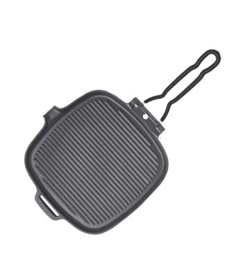 Invicta 27cm Square Smooth Grill Pan Black (11827201)