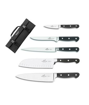 Lion SabatierÂ® Pluton 5 Piece Knife Set With Roll