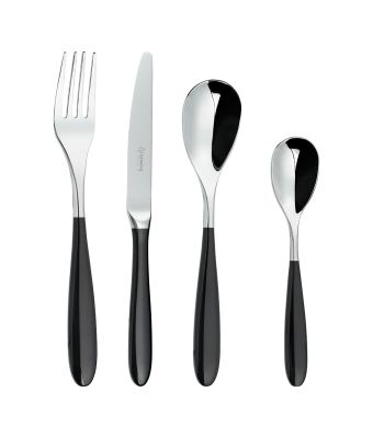 Grunwerg Yin & Yang Black 44 Piece Cutlery Set