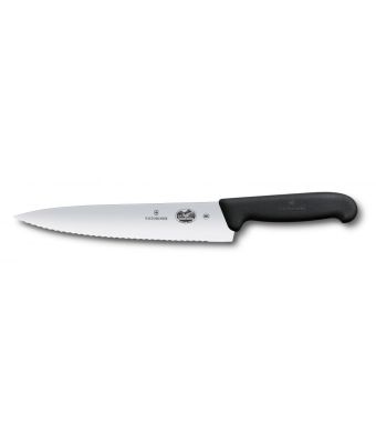 Victorinox Fibrox 22cm Chefs Knife Serrated Edge (5203322)
