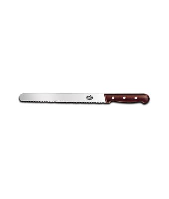 Victorinox Wood 25cm Carving/Slicing Knife with Rounded Tip & Serrated Edge (5423025)