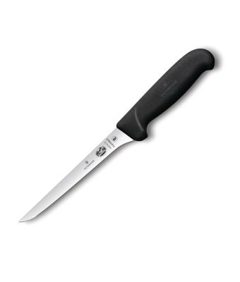 Victorinox Fibrox 12cm Boning Knife Curved Edge Wide Blade (5630312)