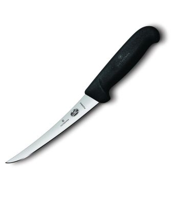 Victorinox Fibrox 12cm Boning Knife Curved Edge Narrow Flexible Blade (5641312)