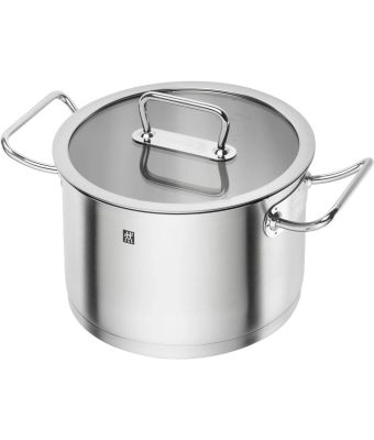 Zwilling Pro 24cm 18/10 Stainless Steel Stock Pot High-Sided (65123-240-0)