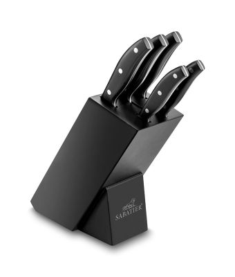 Lion Sabatier® 5 Piece Knife Block (9cm Paring, 13cm Serrated Utility, 20cm Carving, 20cm Bread, 20cm Cooks)