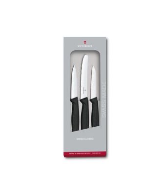 Victorinox Swiss Classic 3 Piece Paring Knife Set Black (671133G)