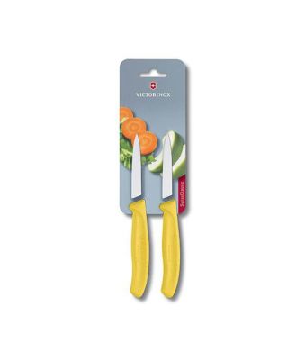 Victorinox Swiss Classic 2 x Paring Knife with Pointed Tip Yellow (67606L118B)
