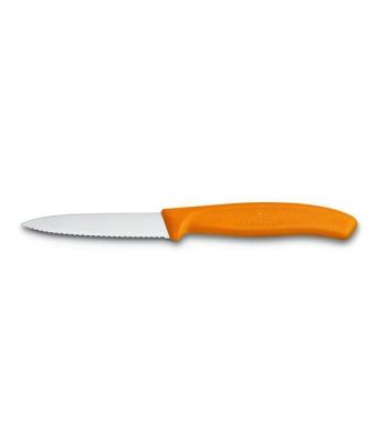 Victorinox Swiss Classic 8cm Paring Knife Point Serrated Orange (67636L119)