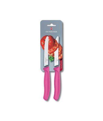Victorinox Swiss Classic 2 x 11cm Tomato/Utility Knife Set Pink (67836L115B)