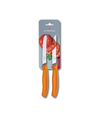 Victorinox Swiss Classic 2 x 11cm Tomato/Utility Knife Set Orange (67836L119B)
