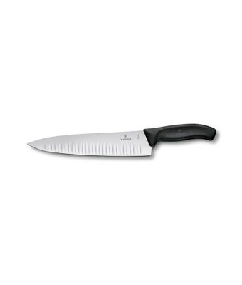 Victorinox Swiss Classic 25cm Carving Knife Fluted Blade Black (6802325B)