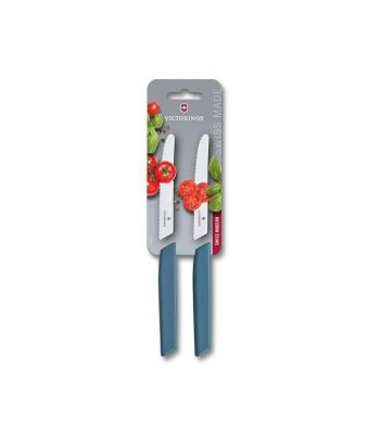 Victorinox Swiss Modern 2 Piece 11cm Tomato & Table Knife Set Cornflower (6900611W2B)