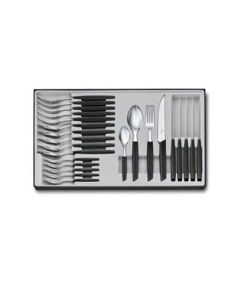 Victorinox Swiss Modern 24 Piece Cutlery Set Black (6909312W24)