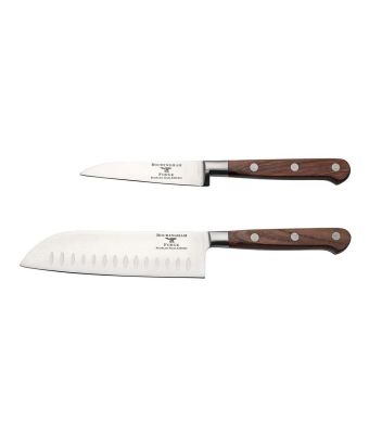 Rockingham Forge Pro Wood Series 2 Piece Set (9cm Paring Knife & 13cm Santoku Knife)