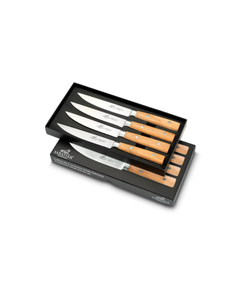 Sabatier® Gaucho 4 Piece Steak Knife Set - Natural Beech Handle (900484)