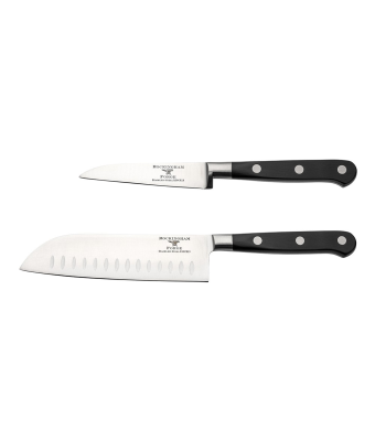 Rockingham Forge Pro Black Series 2 Piece Set (9cm Paring Knife & 13cm Santoku Knife)