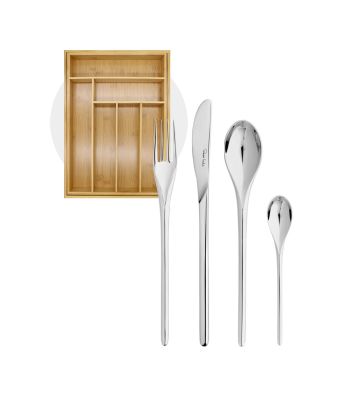 Robert Welch Bud Bright V 24 Piece Set with Free Small Cutlery Tray