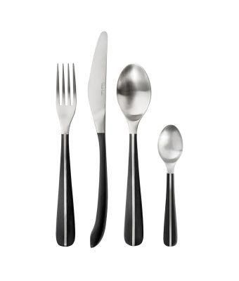 Robert Welch Contour Noir Satin Cutlery 24 Piece Set