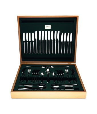 Elia Zephyr 60 Piece Cutlery Set with Beechwood Canteen