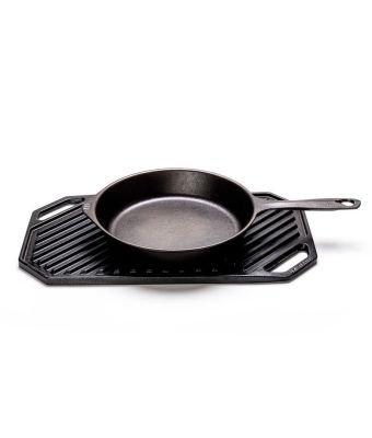 Emba 10” Cast Iron Skillet & Griddle Set