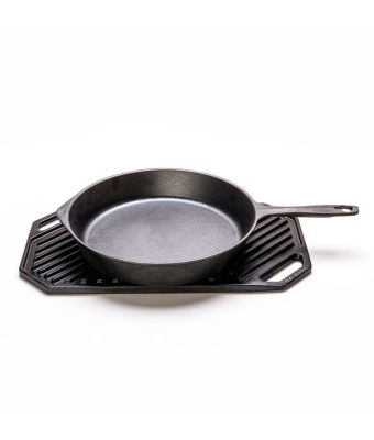 Emba 12” Cast Iron Skillet & Griddle Set