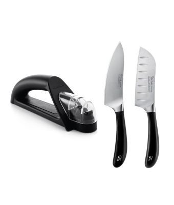 Robert Welch 2 Piece Signature Knife Set with Knife Sharpener