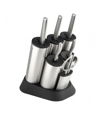 Global G Series 7 Piece Engine Knife Block Set (G-2020/7B)