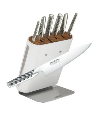 Global Hiro 7 Piece Knife Block Set  White (G-656/7WH)