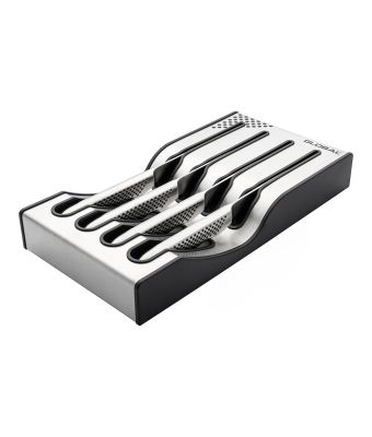 Global 4 Piece Steak Knife Set with Rack (G-88/4001/R)