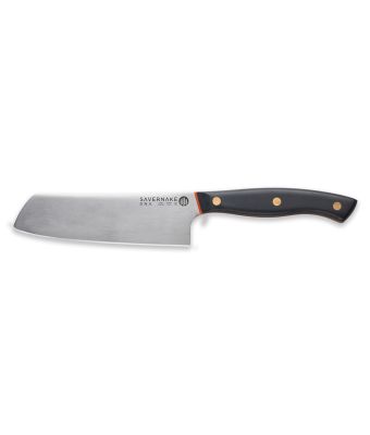 Savernake DNA GC14 14cm Nakiri - Anthracite & Orange with Traditional Handle