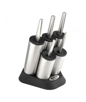 Global NI Series 6 Piece Engine Knife Block Set (GN-2020/6B)