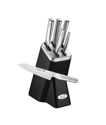 Global Knives NI Series 6 Piece Knife Block Set Black (GN-626/6BK)
