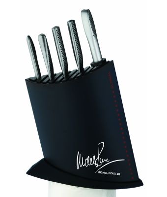 Global Michel Roux Jr GR52/BW7 - 7 Piece Black Knife Block Set (GR52/BW7)