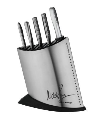 Global Michel Roux Jr GR52/SS7 - 7 Piece Stainless Steel Knife Block Set (GR52/SS7)