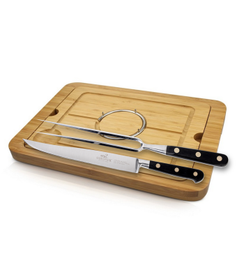 Sabatier® Ideal Brass Rivets Carving Set With Board