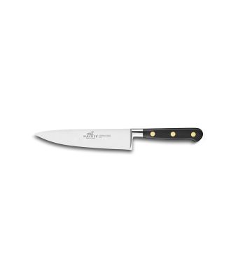 Lion Sabatier® Ideal Carbone 15cm Cook's Knife (Carbon Steel Blade with Black Handle & Brass Rivets)