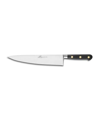 Lion Sabatier® Ideal Carbone 25cm Cook's Knife (Carbon Steel Blade with Black Handle & Brass Rivets)