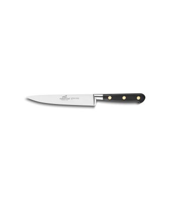 Lion Sabatier® Ideal Carbone 15cm Flexible Filleting Knife (Carbon Steel Blade with Black Handle & Brass Rivets)