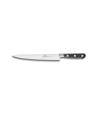 Lion Sabatier® Ideal Carbone 20cm Slicing Knife (Carbon Steel Blade with Black Handle & Brass Rivets)