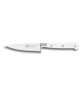 Lion Sabatier® Ideal Toque Blanche 10cm Paring Knife (White Handle with Stainless Steel Rivets)