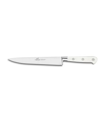 Lion Sabatier® Ideal Toque Blanche 20cm Slicing Knife (White Handle with Stainless Steel Rivets)