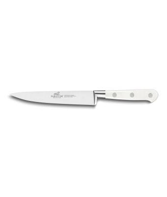 Lion Sabatier® Ideal Toque Blanche 20cm Flexible Filleting Knife (White Handle with Stainless Steel Rivets)