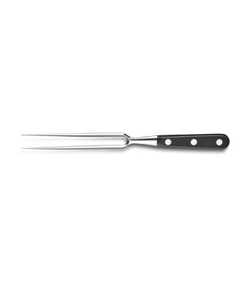 Lion Sabatier® Ideal 17cm Carving Fork (Black Handle with Stainless Steel Rivets)